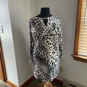 White Leopard Dress